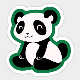 Happy Cartoon Panda Sticker